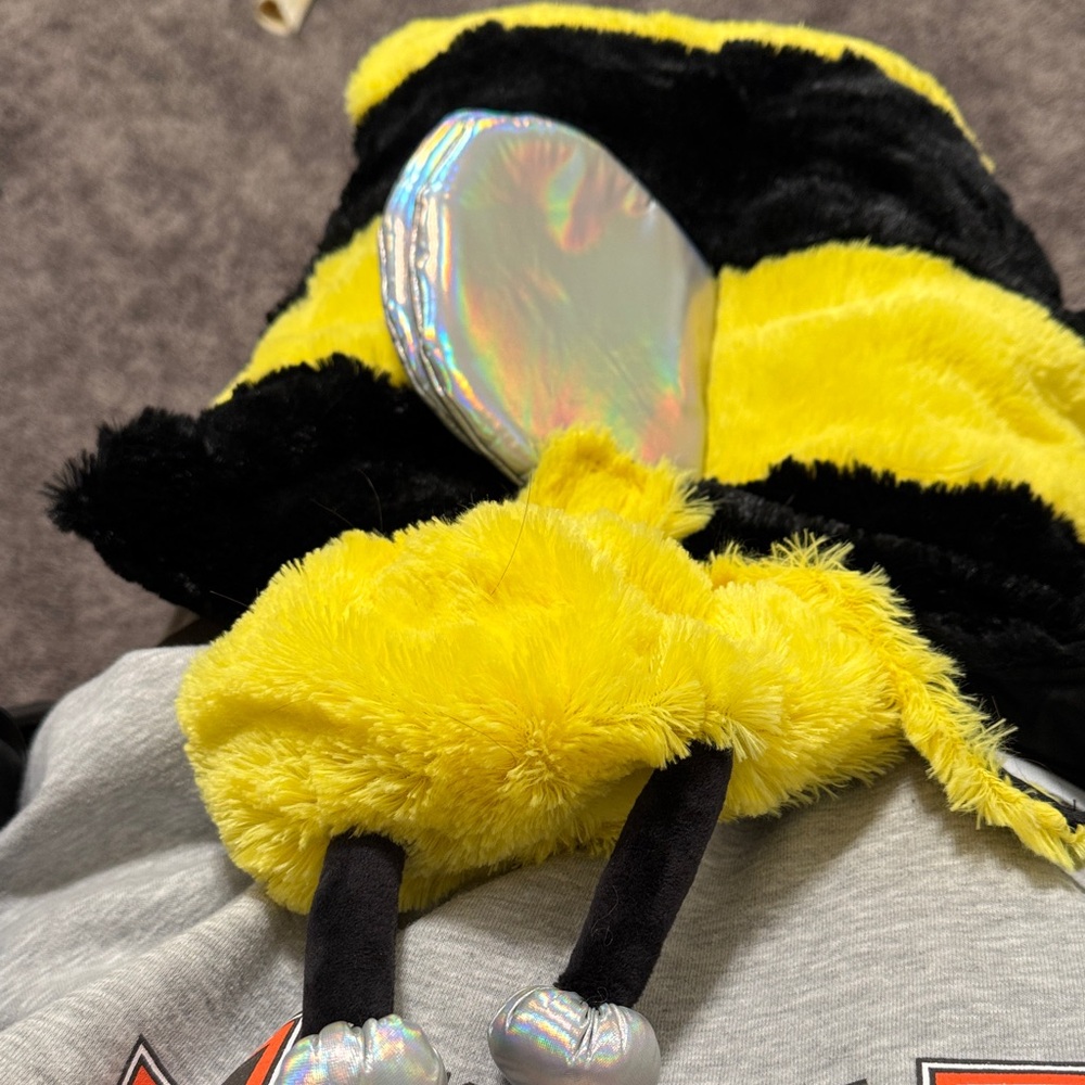 Yellow and Black Plush Bee Pet Costume